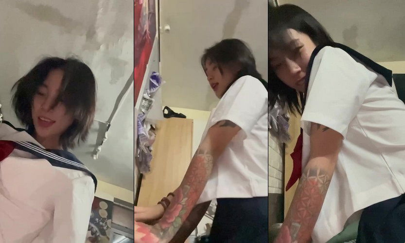 刺青哥哥與年輕情人赤裸裸地玩耍