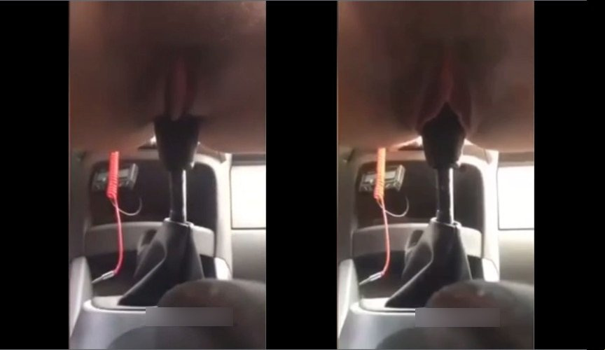 女孩獨特地嘗試汽車變速桿的新感覺 - Viet69