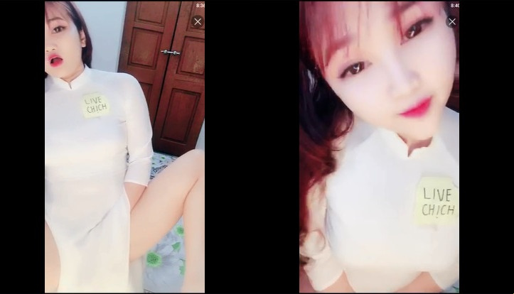 Ao dai live fucked